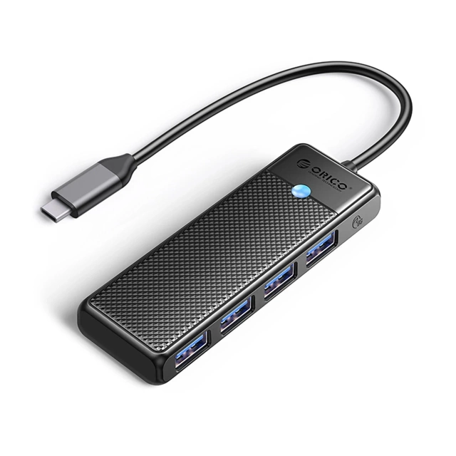 Hub USB-C Orico PAPW4A-C3 stacja 4x USB-A 3.0 5Gbps Czarny