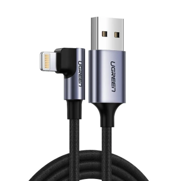 Uhlový kábel UGREEN USB - Lightning MFI 1m 2,4A čierny (60521)