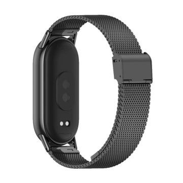 Milaneseband-Stahlarmband für Xiaomi Smart Band 8/ 8 NFC Schwarz