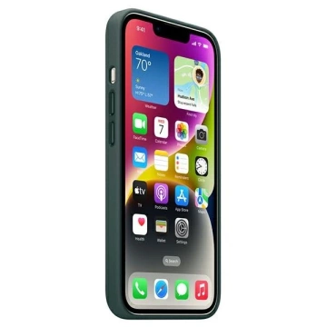 Kožené puzdro Apple MPPA3ZM/A pre iPhone 14 Plus 6,7" zielon/lesná zelená MagSafe