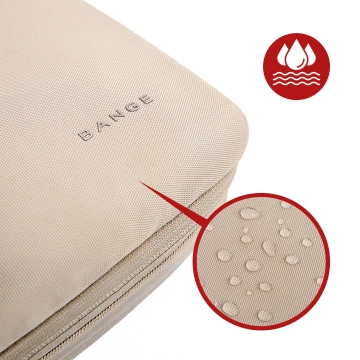 Vodotesná taška Bange na notebook do 15,6" - priestranná a pohodlná, odolná a priedušná, mestská a cestovná taška do práce aj do lietadla, unisex - béžová