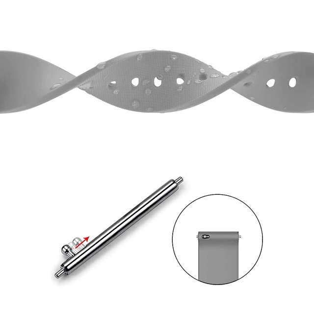 Univerzální řemínek Alogy s přezkou pro chytré hodinky 18mm šedý