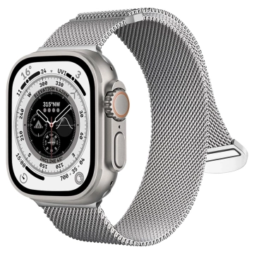 Alogy Stahlarmband für Apple Watch 42/44/45/49 mm Edelstahl Silber