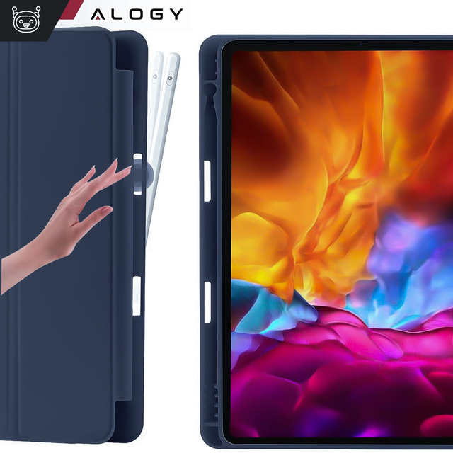 Чохол для Apple iPad 10.2 9 Gen 8/7 2021/2020/2019 Smart Pencil Case Alogy TPU Tablet Cover Navy Blue Glass
