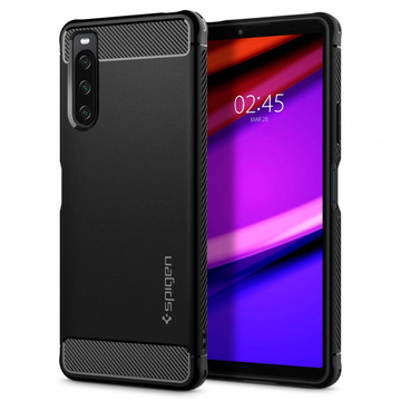 Spigen Rugged Armor Hülle für Sony Xperia 10 IV Mattschwarz