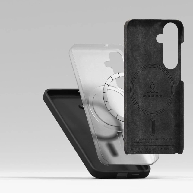 Etui für Samsung Galaxy S25 Schwarz Ringke Silikon Magnetisch MagSafe