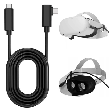 Alogy VR headset cable USB Type-C cable 5m for Oculus Link Quest 1 2 Black