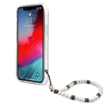 Guess GUHCP12LKPSWH iPhone 12 Pro Max 6,7" průhledné pevné pouzdro White Pearl