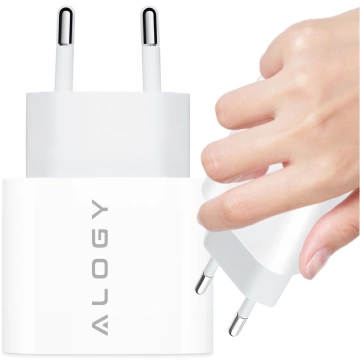 Fast 30W USB-C wall charger USB type C GaN PD for iPhone Alogy cube White