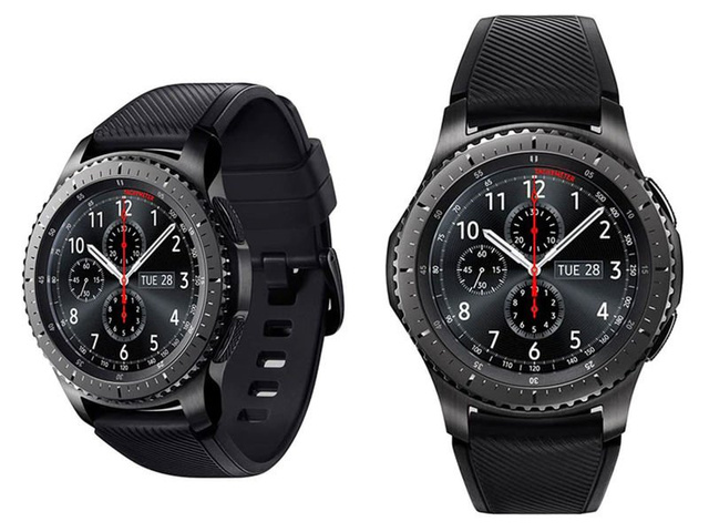 Armband für Samsung Gear S3 / Watch 46mm Gummiband Sportarmband Karbon (22mm)