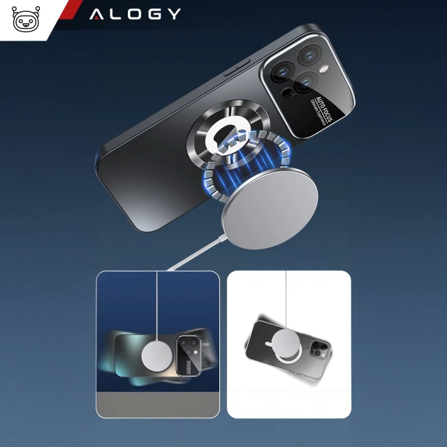 Apple iPhone 16 Pro Hülle Alogy MagSafe LuxeShield™ Hülle mit Linsenschutz für MagSafe Graphitschwarz