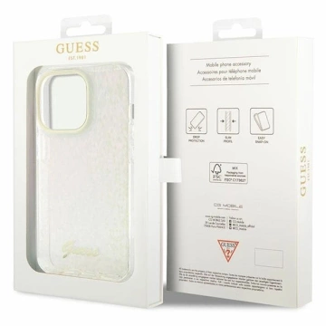 Etui Guess GUHCP15XHDECMP do iPhone 15 Pro Max 6.7" różowy/pink hardcase IML Faceted Mirror Disco Iridescent
