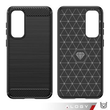 Чохол для Samsung Galaxy S23 FE броньована задня телефонна кришка чохол Alogy Carbon Silicone black