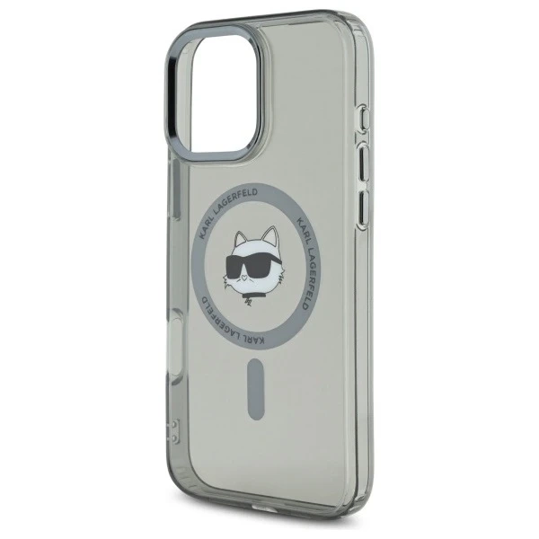 Karl Lagerfeld Pouzdro pro iPhone 16 Pro Max 6,9" černé MagSafe Hardcase IML kovová chupette Head