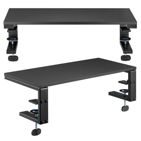 Stand table shelf for monitor Laptop Computer Adjustable to the tabletop desk Ergo Clamp Riser Black