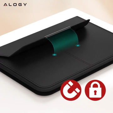 Alogy FlexCase Pro Multifunktionale, faltbare Laptoptasche mit Ständer und Mauspad für MacBook 13/14" Schwarz