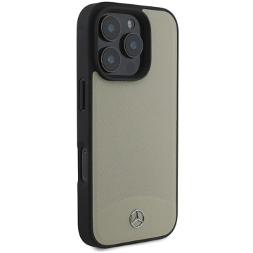 Etui Mercedes до iPhone 16 Pro Max 6.9" Beżowy Hardcase MB Textured and Plain Leather MagSafe