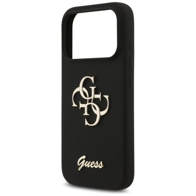 Etui Guess Silicone Big 4G Script do iPhone 17 Pro Black