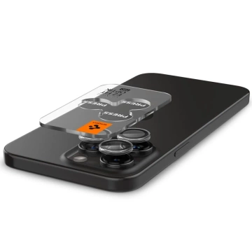 2 x Spigen Optik.TR ”Ez Fit” Camera Protector for iPhone 14 Pro / Pro Max / 15 Pro / Pro Max Crystal Clear