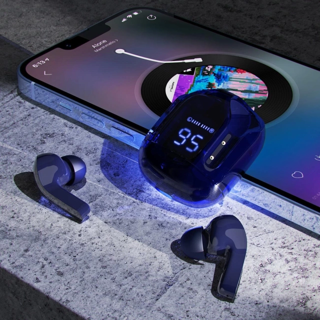 Bezdrátová sluchátka do uší Acefast TWS Bluetooth modrá (T6 safírově modrá)