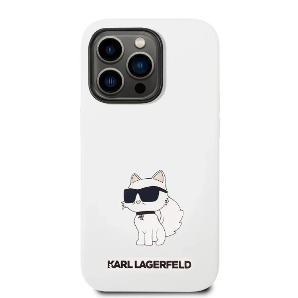 Karl Lagerfeld Case KLHCP14XSNCHBCH for iPhone 14 Pro Max 6.7" hardcase Silicone Choupette white/white