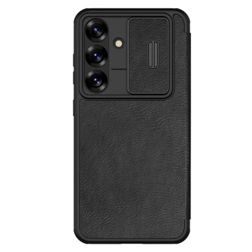 Чохол для Samsung Galaxy S25 Nillkin Qin Pro чорний з відкидною кришкою