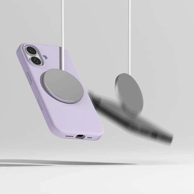 Etui do iPhone 17 Ringke Silicone Magnetic MagSafe Light Purple