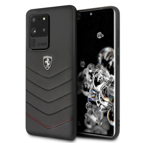 Etui na telefon Ferrari Hardcase do Samsung Galaxy S20 Ultra czarny/black Heritage