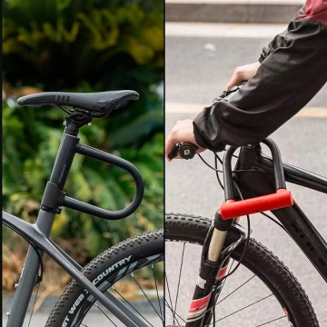 Zámok na bicykel Rockbros RKS610-BK U-lock - čierny