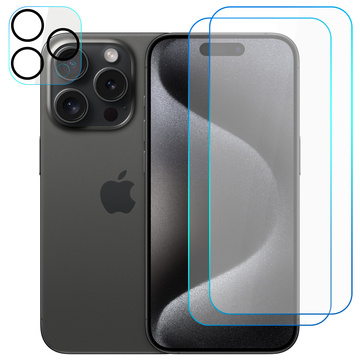 Tempered glass Supreme Set for Apple iPhone 15 Pro Clear