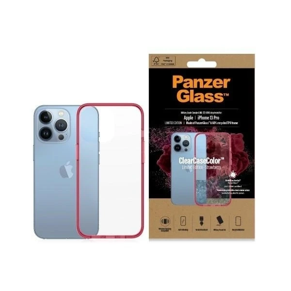 Чохол для iPhone 13 Pro Max PanzerGlass ClearCase, антибактеріальний, військового класу