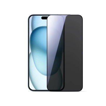 Захисне скло Joyroom для iPhone 15/16 з чорною рамкою та пилонепроникним покриттям