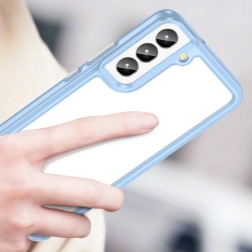 Protective phone case Outer Space Case for Samsung Galaxy S23 Plus cover with a flexible frame blue