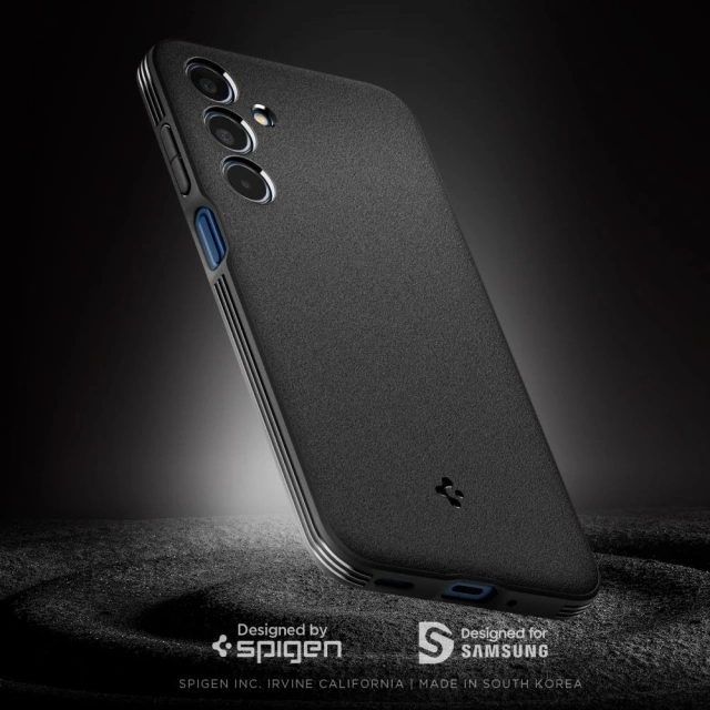 Case for Samsung Galaxy A35 5G Spigen Essential SandBlast Case back cover matte black Matte Black