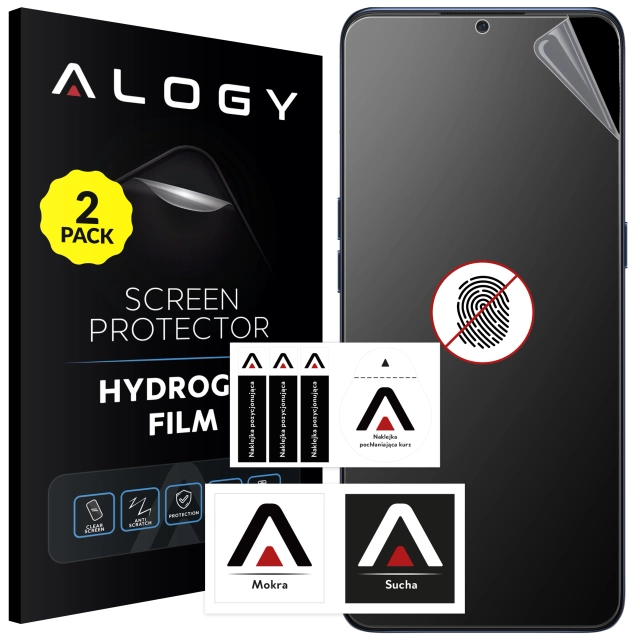 2x Folia "MATOWA" do Oppo A91 / Reno 3 Hydrożelowa Alogy HydroSkin Matte Pro™ na ekran do etui "BEZ ODCISKU PALCÓW"
