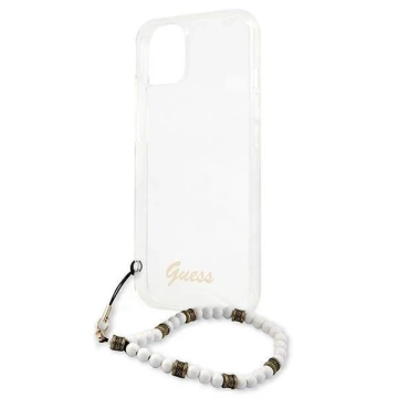 Guess GUHCP13MKPSWH iPhone 13 6,1" Transparente Hardcase White Pearl