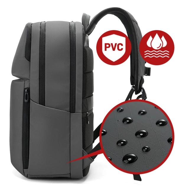 Bange Waterproof Backpack for Laptop 15.6" City Travel 45x30x16 cm for Work Airplane Men's Women's with USB Port Black