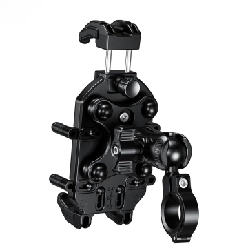 KEWIG M11B motorcycle phone holder with Qi QC 3.0 15W charger Black