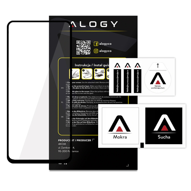 Tvrdené sklo Alogy Full Glue pre puzdro vhodné pre Xiaomi Redmi Note 11 Pro / 11 Pro Plus / Poco X4 Pro 5G Black