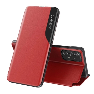 Eco Leather View Case елегантний чохол з клапаном і функцією підставки для Samsung Galaxy A73 red