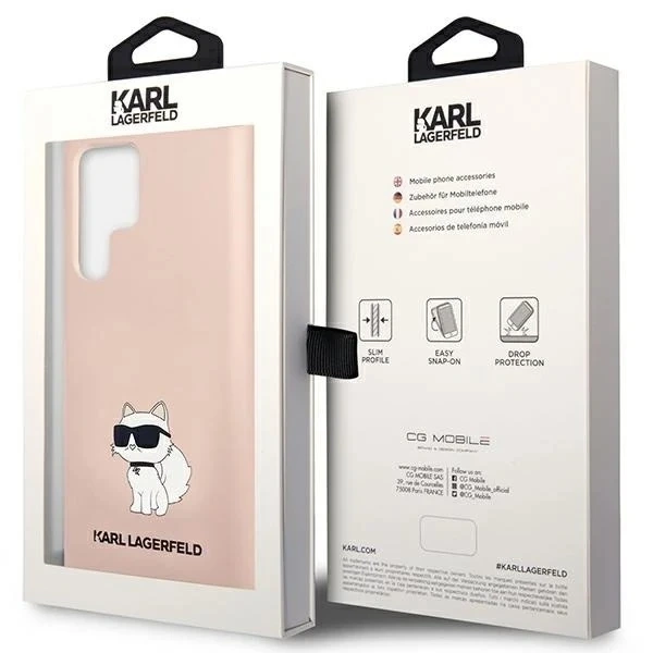 Karl Lagerfeld KLHCS23LSNCHBCP for Samsung Galaxy S23 Ultra S918 hardcase Silicone Choupette pink/pink