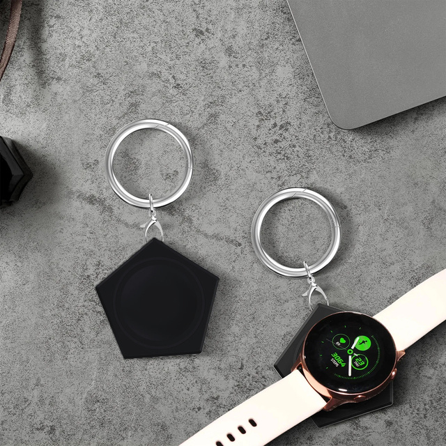 Nabíječka klíčenky pro hodinky Samsung Galaxy Watch magnetická indukce 2,5 W s přívěskem klíčenka černá