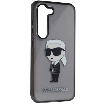 Ochranné pouzdro na telefon Karl Lagerfeld KLHCS23SHNIKTCK pro Samsung Galaxy S23 S911 černo/černé pevné pouzdro Ikonik Karl Lagerfeld