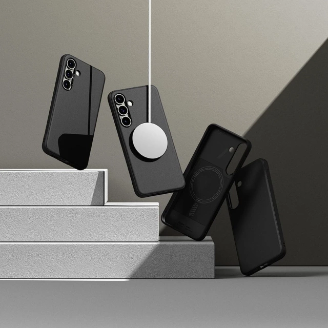 Чохол для Samsung Galaxy S25 Plus чорного кольору з магнітним кільцем MagSafe від Onyx