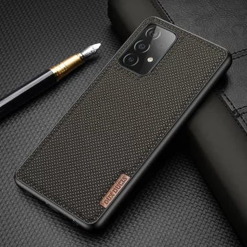 Kryt pouzdra Dux Ducis Fino potažený nylonovým materiálem pro Samsung Galaxy A72 4G zelený