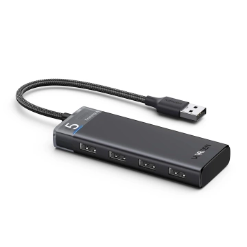 HUB Ugreen CM653 4x USB-A 3.0 5Gb/s Power-LED Schwarz