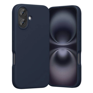 Silikonový kryt MagSafe pro iPhone 16 Plus, modrý, tmavě modrý