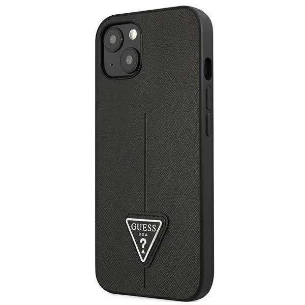 Etui Guess GUHCP13SPSATLK für Apple iPhone 13 Mini 5,4" Czarny/Black Hardcase SaffianoTriangle Logo
