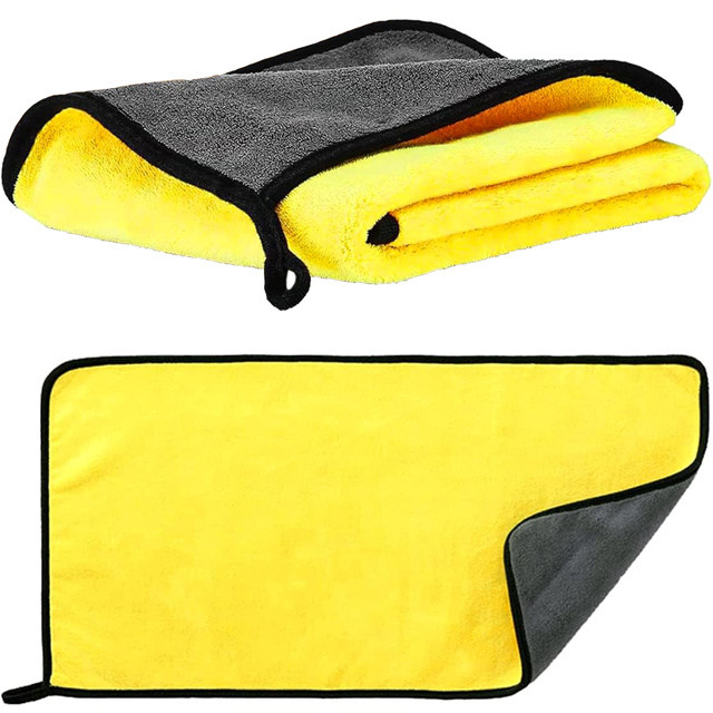 3x Double-sided car towel 30x60 cm velour Microfiber for washing drying cars Alogy Car Detailing cloth
