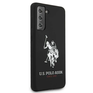 Silikónové puzdro s logom US Polo pre Samsung Galaxy S21 Plus čierno/čierne
